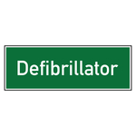Rettungszeichen Defibrillator Folie 210 x 74 mm Einzeletikett