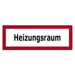 Feuerwehrzeichen Heizungsraum DIN 4066 Folie 148 x 52 mm Einzeletikett