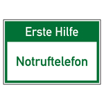 Rettungszeichen Erste Hilfe Notruftelefon