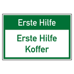 Rettungszeichen Erste Hilfe Koffer