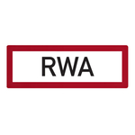 Feuerwehrzeichen RWA DIN 4066 Folie 210 x 74 mm Einzeletikett