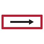 Feuerwehrzeichen Richtungspfeil DIN 4066 Folie 148 x 52 mm Einzeletikett