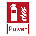 Brandschutzzeichen Feuerlöscher Pulver Kombischild
