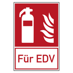 Brandschutzzeichen Feuerlöscher Für EDV Kombischild