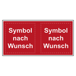 Brandschutzzeichen mit Symbol und Richtungspfeil nach Wunsch