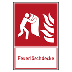 Brandschutzzeichen Feuerl&ouml;schdecke Kombischild Folie 200 x 300 mm Einzeletikett