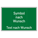 Bodenmarkierung Rettungszeichen mit Wunschtext und Wunschsymbol