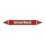 Rohrleitungskennzeichen Brennbare Flüssigkeiten - Text nach Wunsch Folie mit Schutzfolie 270 x 37 mm