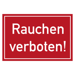 Verbotszeichen Rauchen verboten rot