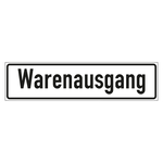 Hinweisschild "Warenausgang" Aluminium Verbundplatte 3 mm weiß 800 x 200 mm Einzelstück
