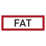 Feuerwehrzeichen FAT DIN 4066 Folie 210 x 74 mm Einzeletikett