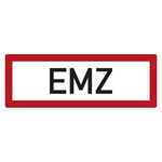 Feuerwehrzeichen EMZ DIN 4066 Folie 297 x 105 mm Einzeletikett