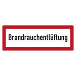Feuerwehrzeichen Brandrauchentlüftung DIN 4066 Folie 210 x 74 mm Einzeletikett