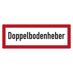 Feuerwehrzeichen Doppelbodenheber DIN 4066 Folie 148 x 52 mm Einzeletikett