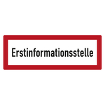 Feuerwehrzeichen Erstinformationsstelle DIN 4066 Folie 297 x 105 mm Einzeletikett