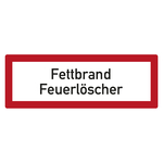 Feuerwehrzeichen Fettbrand Feuerlöscher DIN 4066