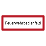 Feuerwehrzeichen Feuerwehrbedienfeld DIN 4066 Folie 148 x 52 mm Einzeletikett