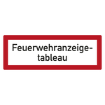Feuerwehrzeichen Feuerwehranzeigetableau DIN 4066 Folie 148 x 52 mm Einzeletikett