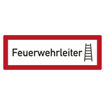 Feuerwehrzeichen Feuerwehrleiter DIN 4066 Aluminium Verbundplatte 3 mm 297 x 105 mm Einzelschild