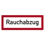 Feuerwehrzeichen Rauchabzug DIN 4066 Aluminium Verbundplatte 3 mm 420 x 148 mm Einzelschild