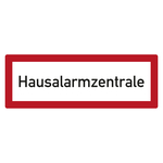 Feuerwehrzeichen Hausalarmzentrale DIN 4066 Folie 297 x 105 mm Einzeletikett
