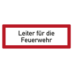 Feuerwehrzeichen Leiter f&uuml;r die Feuerwehr DIN 4066 Folie 210 x 74 mm Einzeletikett