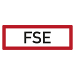 Feuerwehrzeichen FSE DIN 4066 Aluminium Verbundplatte 3 mm 297 x 105 mm Einzelschild