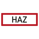 Feuerwehrzeichen HAZ DIN 4066 Kunststoff 297 x 105 mm Einzelschild