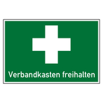 Bodenmarkierung Rettungszeichen Verbandkasten freihalten
