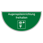 Tür-Bodenmarkierung Rettungszeichen Augenspüleinrichtung freihalten