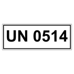 Gefahrzettel mit UN 0514
