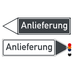 Wegweiser Pfeil Anlieferung