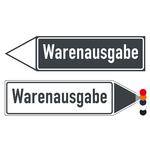 Wegweiser Pfeil Warenausgabe