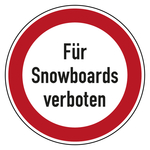 Verbotszeichen Für Snowboards verboten