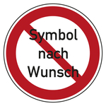 Bodenmarkierung Verbotszeichen mit Wunschsymbol