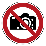 Bodenmarkierung Verbotszeichen Fotografieren verboten