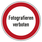 Bodenaufkleber Verbotszeichen Fotografieren verboten