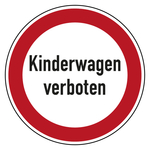 Bodenaufkleber Verbotszeichen Kinderwagen verboten