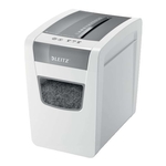 LEITZ Aktenvernichter IQ Slim Home Office - Partikelschnitt P4, 10 Blatt, weiß