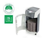 LEITZ Aktenvernichter IQ OptiMax Office P5, Mikro-Partikelschnitt, 10 Blatt, weiß