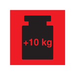 Paketaufkleber Schweres Paket +10 kg Rot