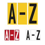 Bodenmarkierung in alphanumerischer Form und in verschiedenen Ausführungen