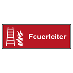 Brandschutzzeichen Feuerleiter Kombischild Folie 300 x 105 mm Einzeletikett
