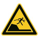 Warnzeichen Warnung vor unvermittelter Tiefenänderung in Schwimm- oder Freizeitbecken DIN EN ISO 7010 W050