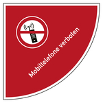 Tür Bodenmarkierung Verbotsschild Mobiltelefone verboten