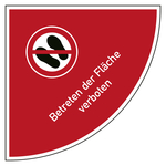 Tür Bodenmarkierung Verbotsschild Betreten der Fläche verboten