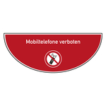 Tür-Bodenmarkierung Verbotsschild Mobiltelefone verboten