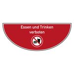 Tür-Bodenmarkierung Verbotsschild Essen und Trinken verboten