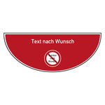 Tür-Bodenmarkierung Verbotsschild mit Wunschtext und Wunschsymbol