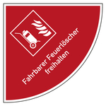 Tür Bodenmarkierung Brandschutzzeichen Fahrbarer Feuerlöscher freihalten